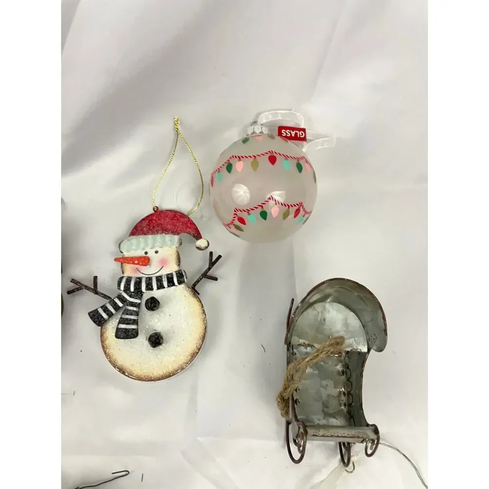 28x VTG Holiday Ornaments Christmas Horse‎ Wood Glass Metal Lot Collectibles